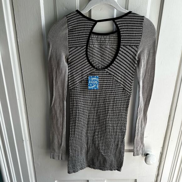 Free People Striped Keyhole Bodycon Mini Dress NWT - Picture 6 of 8